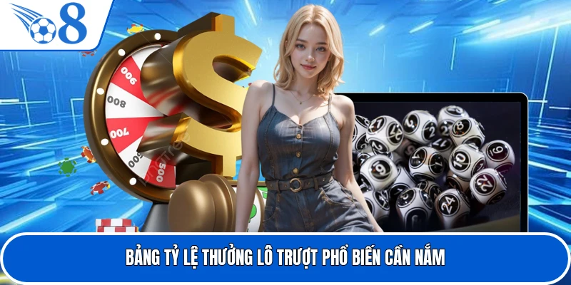 Bảng tỷ lệ thưởng lô trượt phổ biến cần nắm