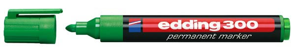 edding 300 permanent markers, green, blue, red