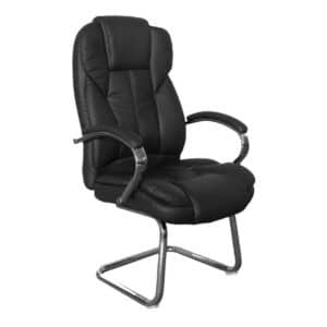Padded Visitor Chair - Black